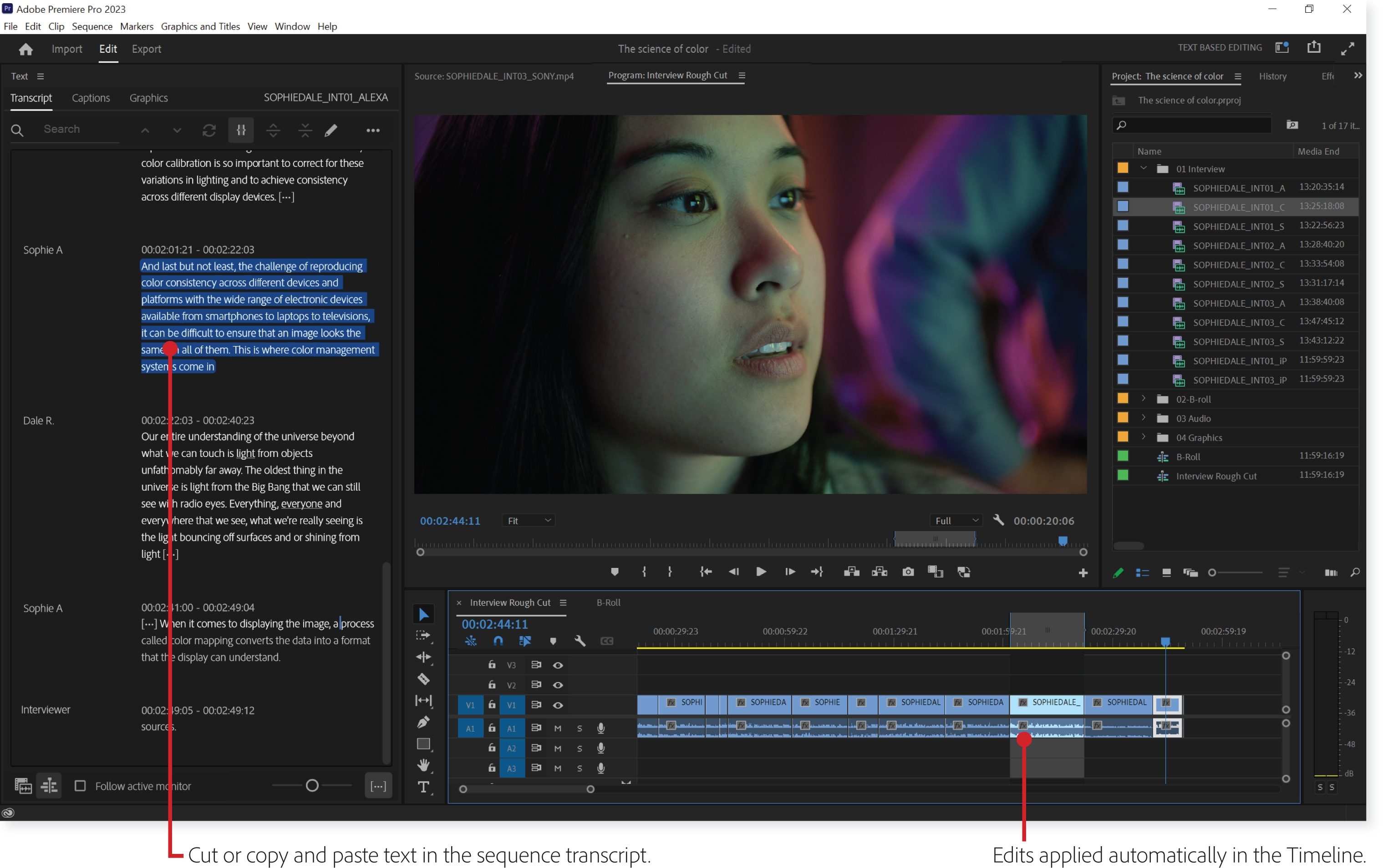 premiere pro text based editing